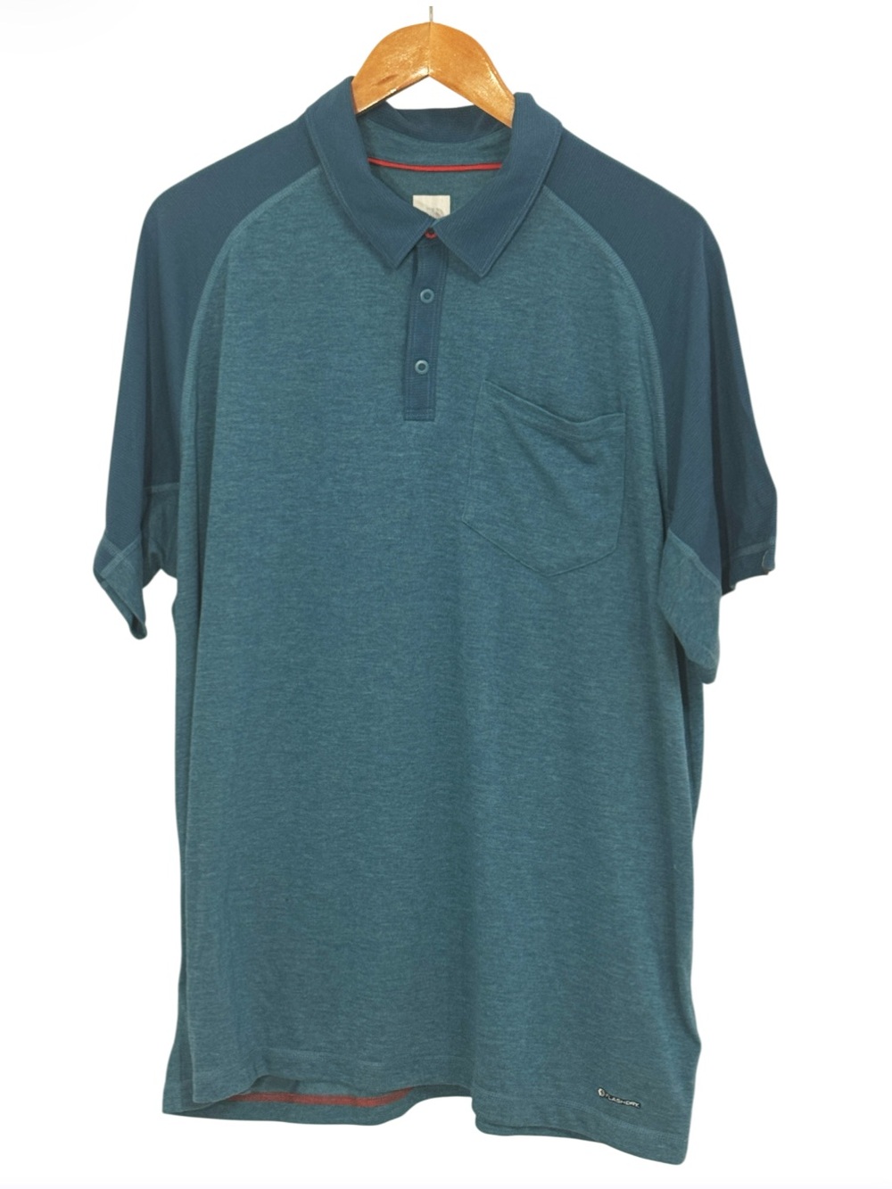 The North Face Dark Teal Flash Dry polo shirt With chest pocket Size XXL